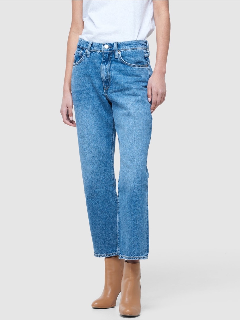 Superdry High-Rise Straight Leg Jeans - Blue - 28
